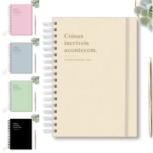 Planner 2025 Coisas Incríveis Alta Gramatura